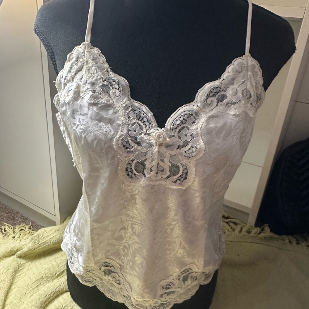 Elegant White Lace Camisole